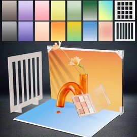 Small Product Photography Photo Gradient Backdrops Board Kit: 9PCS 18Patterns Food Background Table Top Kit - Flat Lay Props for Jewelry Cosmetic Makeup.(16x11.5in)