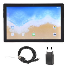 10 Inch Tablet 8 Core CPU 8GB RAM 256GB ROM Fast Charging Support 5G WiFi Tablet Calling Tablet for Android 12 100‑240V Gold US Plug