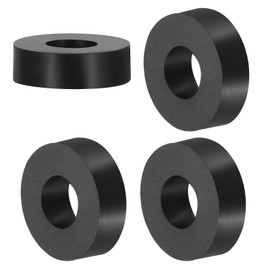 PATIKIL Multi Purpose Rubber Spacer, 4 Pcs 14.7mm ID x 32 OD x 10mm T Neoprene Round Anti-Vibration Isolation Pads Isolator Rubber Bushings Spacer Washer for HVAC Bolts Car Accessories