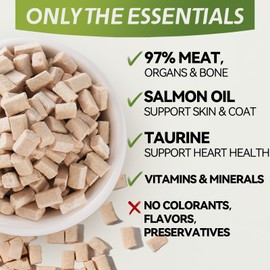 OPET Freeze Dried Chicken, Human Grade High Protein Freeze Dried Pet Food for Cats and Dogs, Pets Traning Snack Freeze Dried Raw Cat Food(10 oz, Chicken)