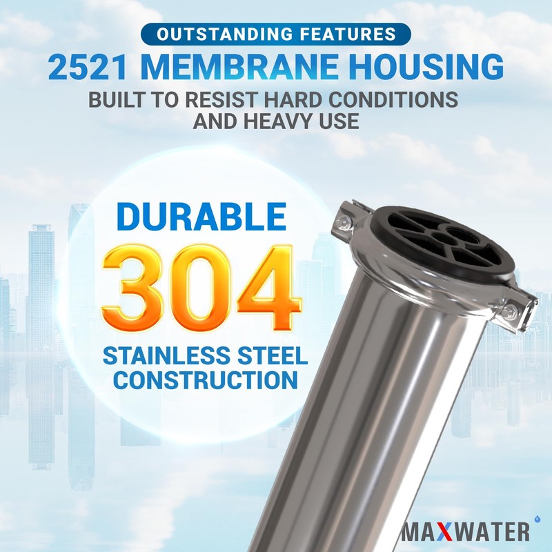 Max Water 2.5 x 21 RO Membrane Housing, Heavy Duty