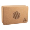 Cork Yoga Block Small with Flower of Life and Mandala