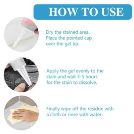 Fleckenentferner,Küchenreiniger für den Haushalt, Fleckenentferner Gel mit Pinsel,Fettlöser für Bad Küche und Silikonfugen(100ML)