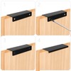 Pack of 8 Finger Edge Pull Handle Black Finger Pull