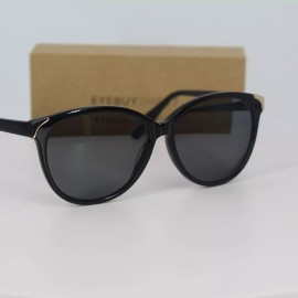 Eyebuydirect Lima Black L 60-15-140 Cat Eye Eyeglasses FRAMES ONLY