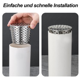 Stainless Steel Gutter Leaf Protection, Rain Gutters, Leaf Protection, Gutter Protection, Gutter Protection, Leaf Catcher Downpipe for Flat Roof Drain, Drains and Downpipes, Gutter (90-110 mm)