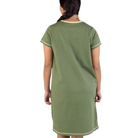 Lazy One Women's Nightgown, Funny V-Neck Sleep Shirt for Women, Bigfoot Pajama Tee (I Believe, L/XL)