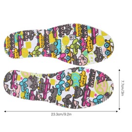 Insoles for Children Replacement Shoe Inserts Breathable Latex Shoe Sole Inserts Kids Shoe Pad Cut Free Size(01)