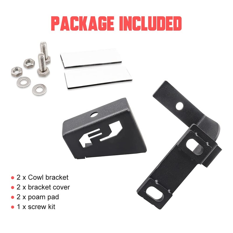 NORTHYUN FJ Cowl Light Bracket Hood Ditch Mount A Pillar
