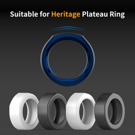 CAROFAFA Ring Protector Silicone Ring Cover Compatible with Oura Ring Protector, Elastic Case for Oura Ring Gen 3 Working Out (Horizon Compatible, 2 Black 2 Transparent, L)