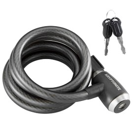 Kryptonite KryptoFlex Bike Lock Cable, 2FT/6FT Long 15mm Thick Heavy Duty Braided Steel Cable Anti-Theft Security Lock for Outdoor Equipment, Combination/Key Bike Lock