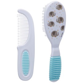 Nuby Nuby Comb and Brush Set Aqua, 2 Count (Pack of 1)