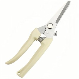 Mintboom Garden Scissors for Flowers and Fruits, Transplant scissors, Bonsai and Fruits Picking, Tree Pruning (Straight), White