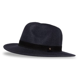 Sunday Afternoons Havana Cuban Fedora Hat for Men and Women - UPF 50+ Sun Protection Men's Straw Summer Hat, Navy, Large
