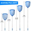 Poolvio Swimming Pool Leaf Skimmer Net, with 5 Sections Telescopic