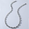 ZDIFDIC 8mm Coffee Beans Link Chain Necklace Stainless Steel Twisted