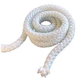 MinGlas Rope Seal - Fiberglass Knitted Rope 1/2" x 25 feet, Soft Silky Easy Install, Stove Boiler Furnace Oven Kiln Door Seal Gasket