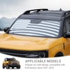 PDKLIN for Bronco Sport Windshield Sun Shade American Flag for