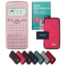 Calcuso Standard Package: Casio FX 83 GT X Pink Scientific ClassWiz Calculator + WYNGS Protective Case Pink + Calcuso Book + Extended Warranty from Calcuso