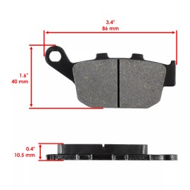 Caltric Rear Brake Pads for Honda CBR500R CBR500Ra CBR650F CBR650Fa CB650R 2013-2024