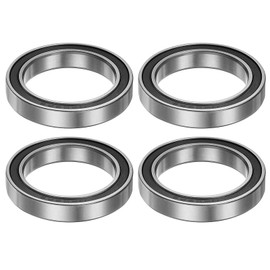 sourcing map 4pcs 6806-2RS Deep Groove Ball Bearings 30mm Bore 42mm OD 7mm Thick Chrome Steel ABEC5 Double Sealed Bearing for Motors Pumps Conveyors