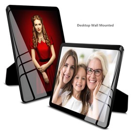 Bluesun 6x8 Frame, Picture Frame Clear, Hanging Picture Frame, Matted for Wall and Tabletop Decor (6x8, Black)