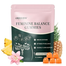 Premium Feminine Balance Gummies for Women's Health, Hawaiian Pineapple Gummies for Women Vaginal Probiotic & pH Balance Support - Vegan - Healthy Odor - Gluten-Free - 60 Count