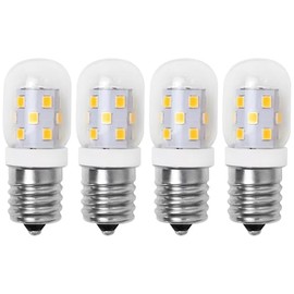 2025 DEARCOOL LED Appliance Bulbs E17 Base - 3W 380 Lumens Dimmable for Microwave, Range Hood, Refrigerator (4 Pack) Replace 8206232A 8206232 1890433 AP4512653 WB36X10003 - Warm White 3000K