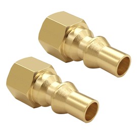 Joywayus 2PCS Propane Quick-Connect Adapter 1/4" NPT Female Full Flow Plug Pipe Thread Gas Fitting for RV Portable BBQ