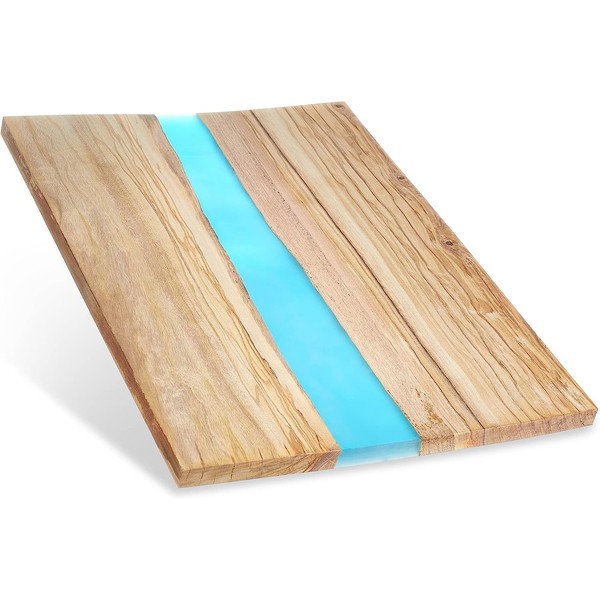 Makerflo Handmade Olive Wood Cutting Boards, Durable Rectangular Chopping Board With Mineral Oil Coating