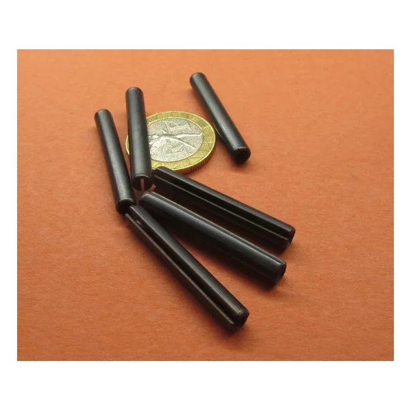 Unbranded Steel, Slotted Roll Spring Pin, 3/16" Dia x 1