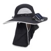 Wide Brim Solar Fan Hat Outdoor Fishing Sunscreen Quick Drying