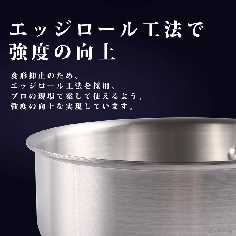 Commercial Aluminum One-Handle Pot, Deep Type, 5.9 inches (15 cm),
