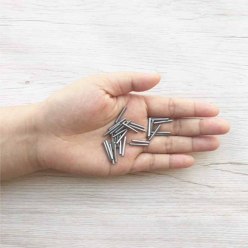 Yesallwas 100Pcs 2mm x 16mm Dowel Pin, Stainless Steel Shelf