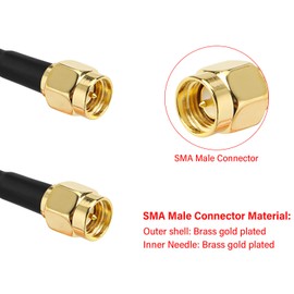 XRDS -RF SMA Male to SMA Male Cable 10FT, SMA Cable RG316 SMA Extension Cable for LNA Low Noise RTL SDR Dongle ADS-B Receiver VNA Vector Network Analyzer Antenna SWR Meter Spectrum Analyzer