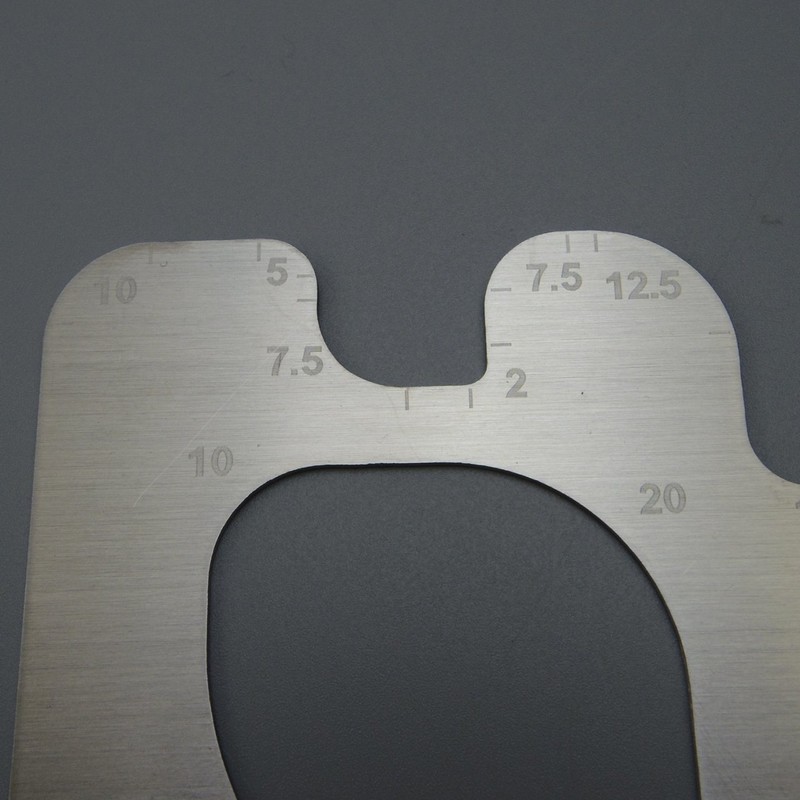 TNBF Metal Ruler R Funnel Cutting Leather Leather Processing Tool