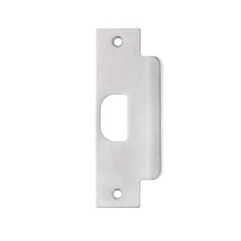 BRINKS Commercial - Replacement Door ASA Strike Plate, Satin Chrome Finish - Reinforce Security on Your Doors