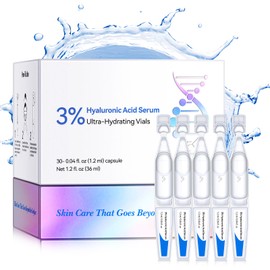 Hyaluronic Acid Deep Moisturizing Serum,30pcs Hyaluronic Acid,With Moisturizing,Hydrating Effect,Lighten The Wrinkles,Improve Skin Elasticity And Brightness,Effectively Improve The Dryness,Roughness