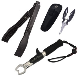 USK STORE Fishing Tongs Fish Tongs Alligator Grip Fish Grip Fish Scissors Lightweight Fishing (Fish Grip Set)