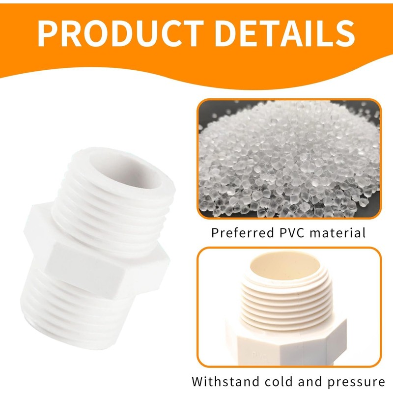 Plastic Washing Machine & Dishwasher Inlet Hose Connector – Durable