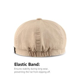 Zylioo Men's Cotton Gatsby Newsboy,Classical Irish Hats for Men,Solid Color Driving Hat Cap,Wide Apple Ivy Hats