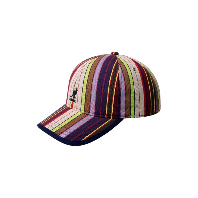 Kangol Multicolour Stripe Baseball Cap with Peak, Colourful, Unit size