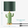 Navaris Green Cactus Table Lamp - Small Lamp 12.8" Tall