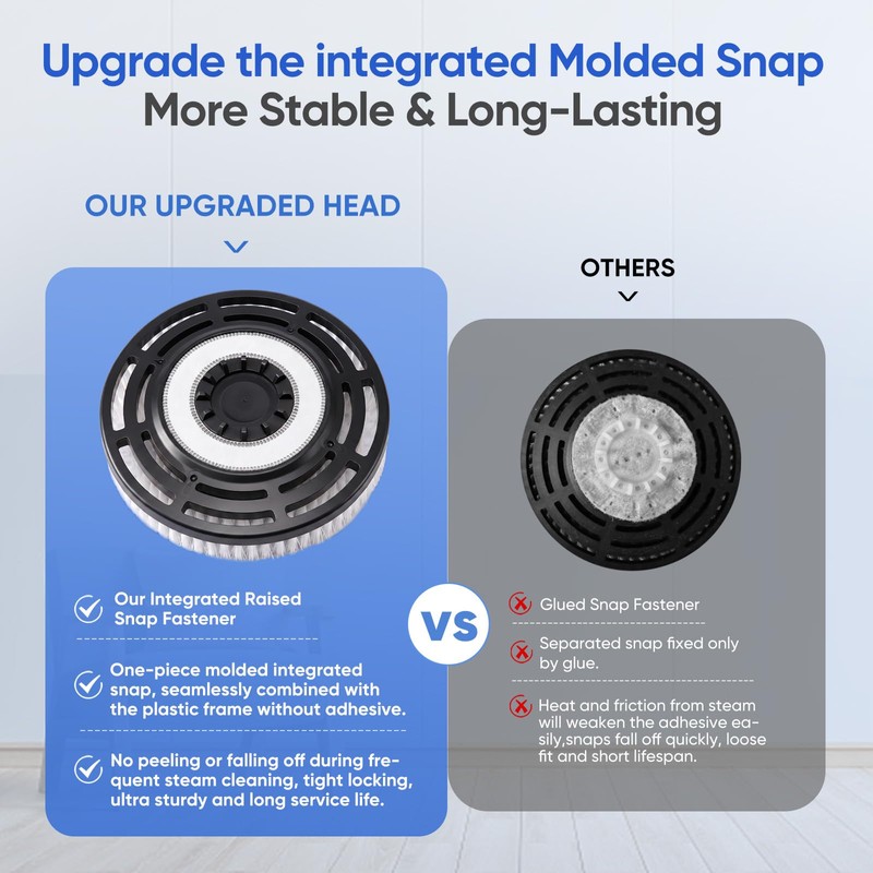 Upgraded Steam Mop Pad Replacement Brush Heads for Shark Steam