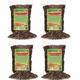 Organic Microgreens Premium Potting Mix - 20 Quart - Elevate Your Growing Experience with Gardenera's Expert Formulation - (4 Bags of 5 QT)