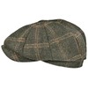 Mens Newsboy Cap High Woolen Tweed Gatsby Hat Ivy Cabbie