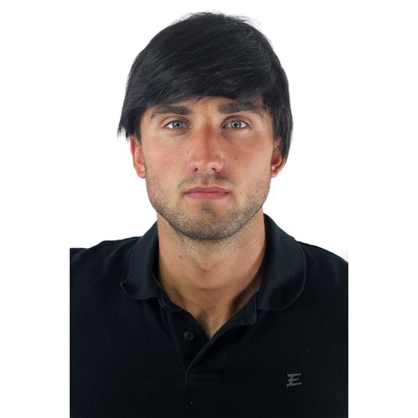 Men's WIG (for Men or Unisex) synthetic short black youthful