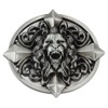 Longcreek Silver Celtic Knot Lion Belt Buckle, 9.4 × 8.4cm,