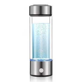 Hydrogen Water Bottle, Hydrogen Water Bottle Generator[Rechargeable], Hydrohealth Hydrogen Water Machine Bottle Water Ionizer, Water Purifier (Silver)