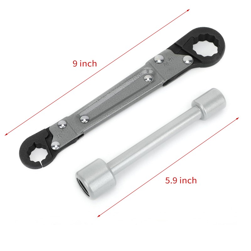 Plumbing Tools, 2 PCS Angle Stop Wrench Kit, Angle-on Wrench